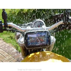 Sports Bike Motorcycle Mount for Fork Stem Yoke 15mm-17mm with Waterproof GPS Case fits TomTom ONE SatNav Systems (SKU 10320-17mm)
