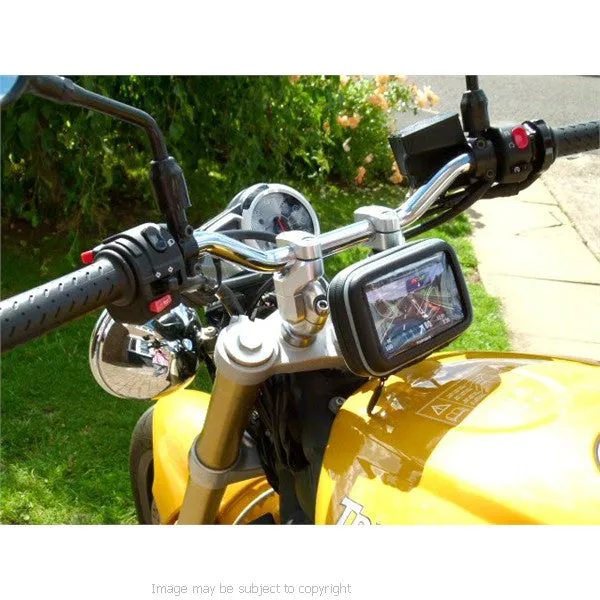 Sports Bike Motorcycle Mount for Fork Stem Yoke 15mm-17mm with Waterproof GPS Case fits TomTom ONE SatNav Systems (SKU 10320-17mm)