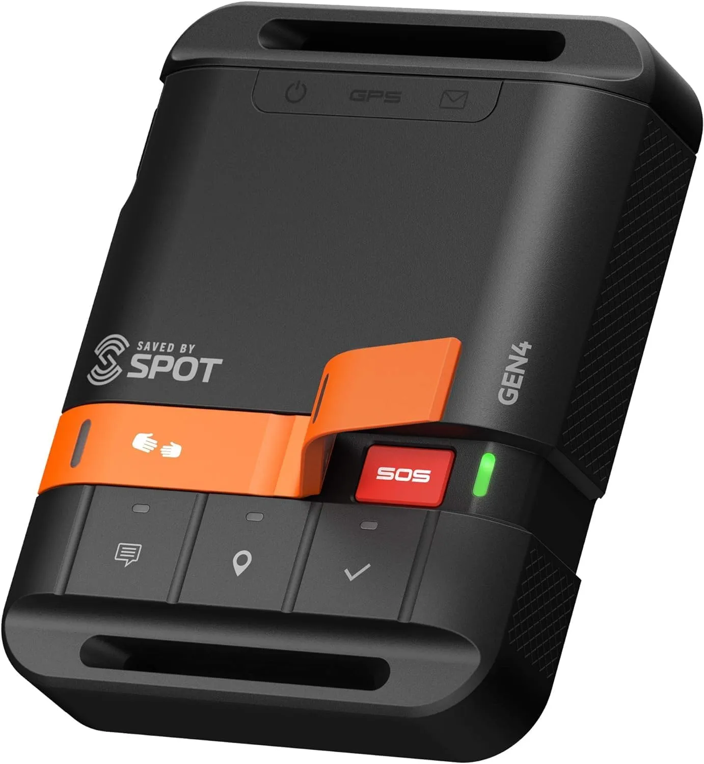 SPOT Gen 4 Satellite GPS Messenger | Handheld Portable Tracker for Hiking, Camping, Backpacking, Outdoor Activities | Signature Series Lens Cloth Bundle | Subscription Applicable