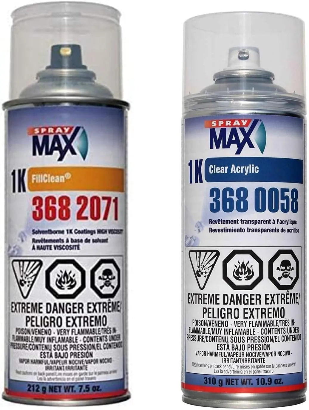 SprayMax 1K Paint Kit For Beavers' Auto Body Penske Yellow X0810 Includes One Can of Basecoat Paint and One Clearcoat Can