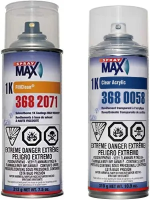SprayMax 1K Paint Kit For BMW KITH Green Metallic WP9H Includes One Can of Basecoat Paint and One Clearcoat Can