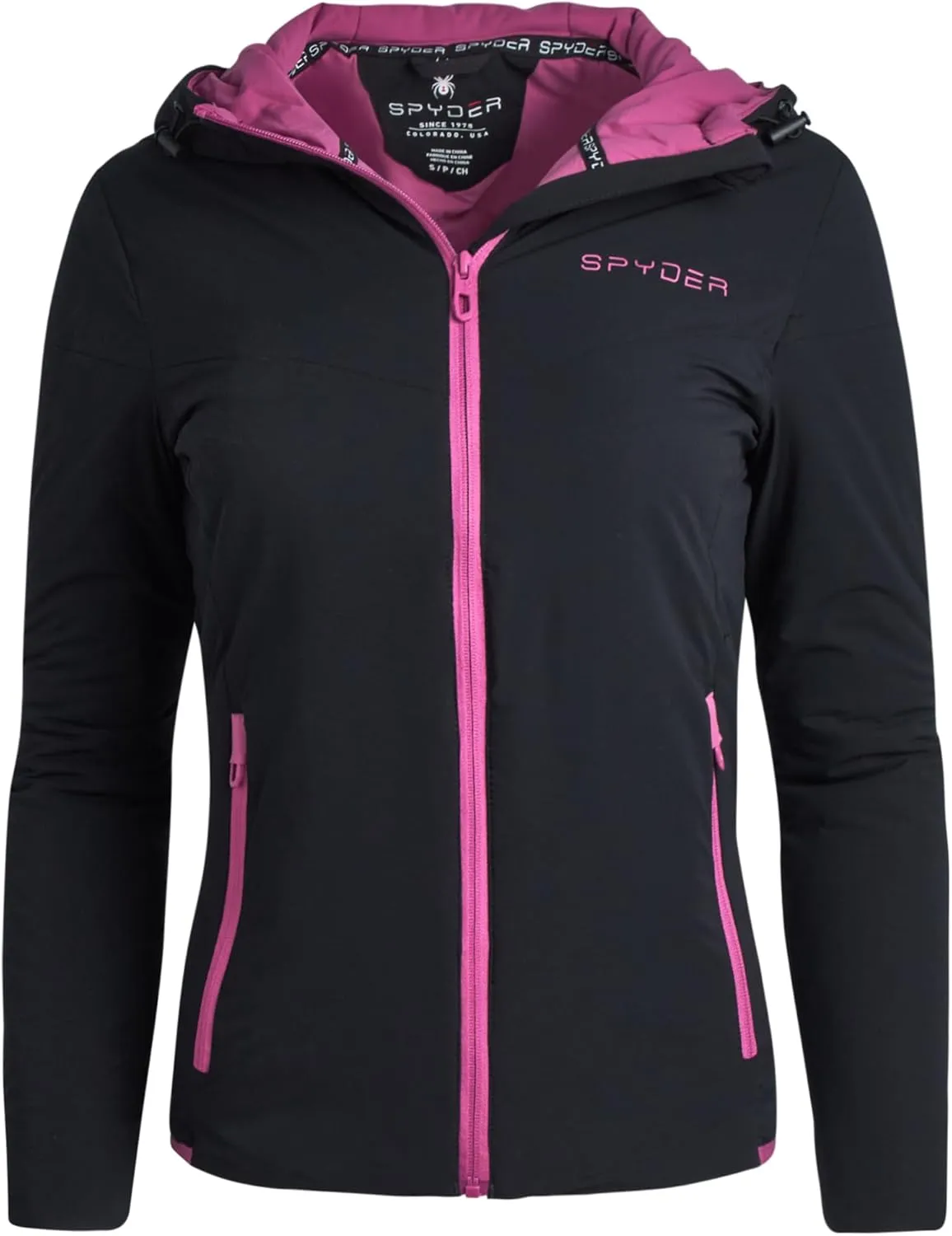Spyder Women's Performance Windbreaker Jacket - Insulated Lightweight Full Zip Wind and Water-Resistant Hooded Jacket (S-XL)
