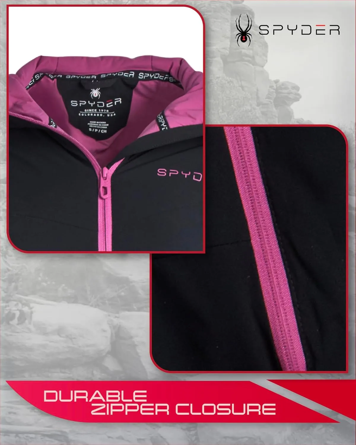 Spyder Women's Performance Windbreaker Jacket - Insulated Lightweight Full Zip Wind and Water-Resistant Hooded Jacket (S-XL)