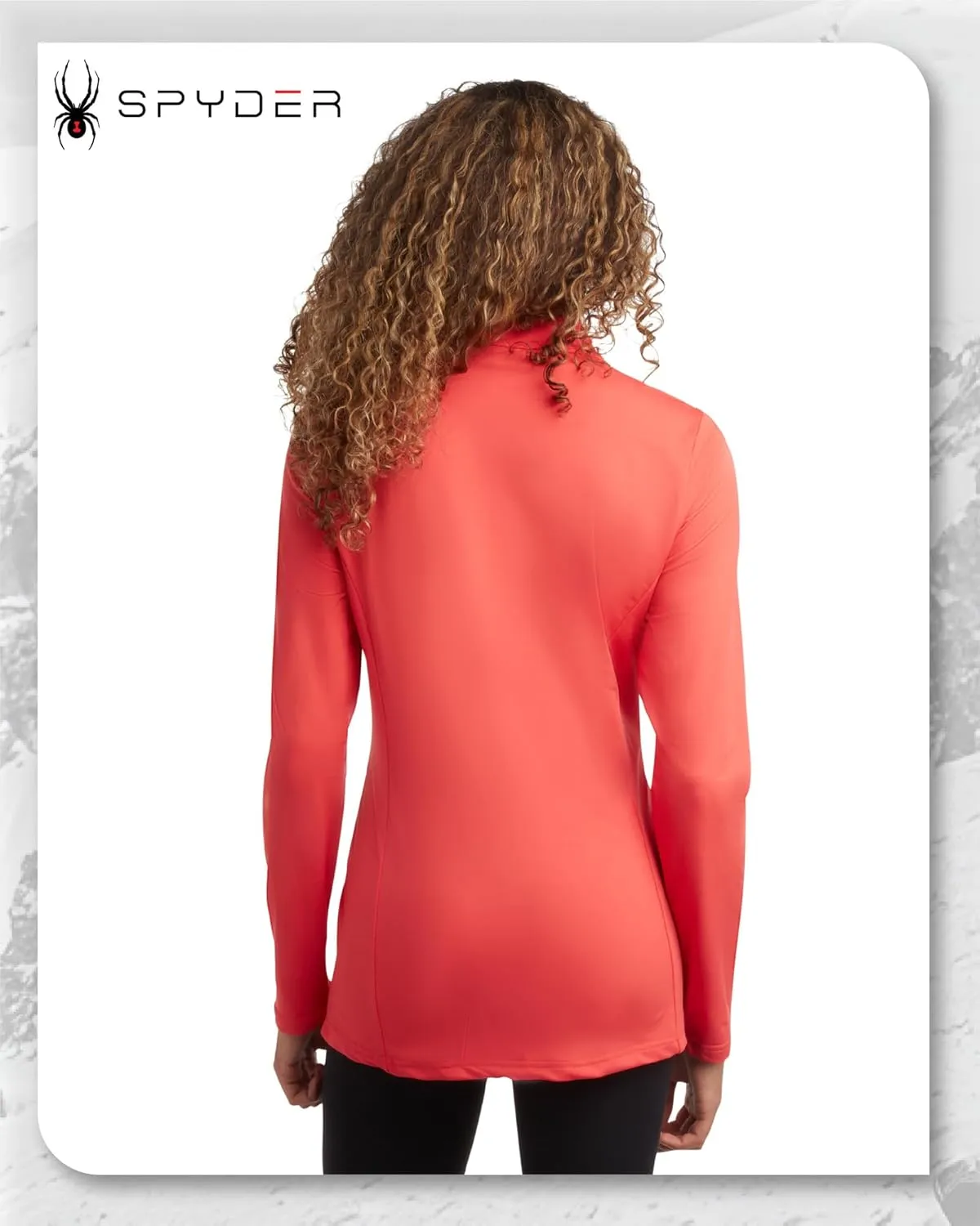 Spyder Womens Quarter Zip Pullover - Lightweight UPF50  1/4 Zip Mock Neck Sweatshirt - Hiking Running Workout Tops for Women