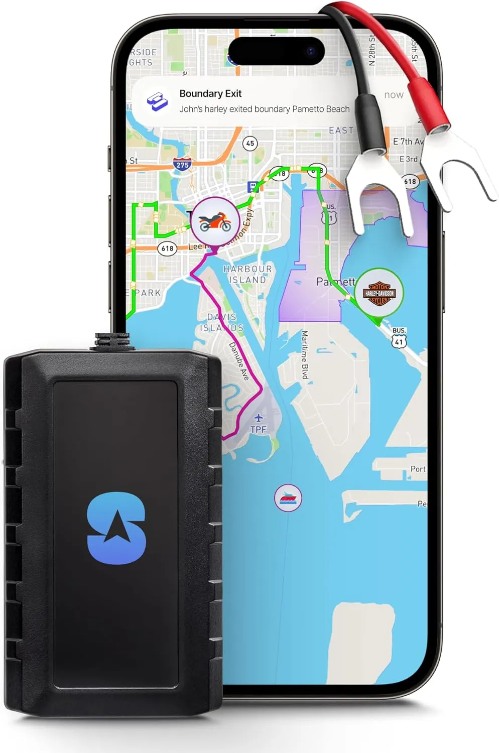 Spytec GPS Motorcycle Tracker - Waterproof Real-Time Tracking w/ 5 Second Updates - Ideal Hard-Wired GPS Tracking for Mopeds, Scooters, Boats, ATVs - Anti Theft Movement Alert - Low Cost Plan