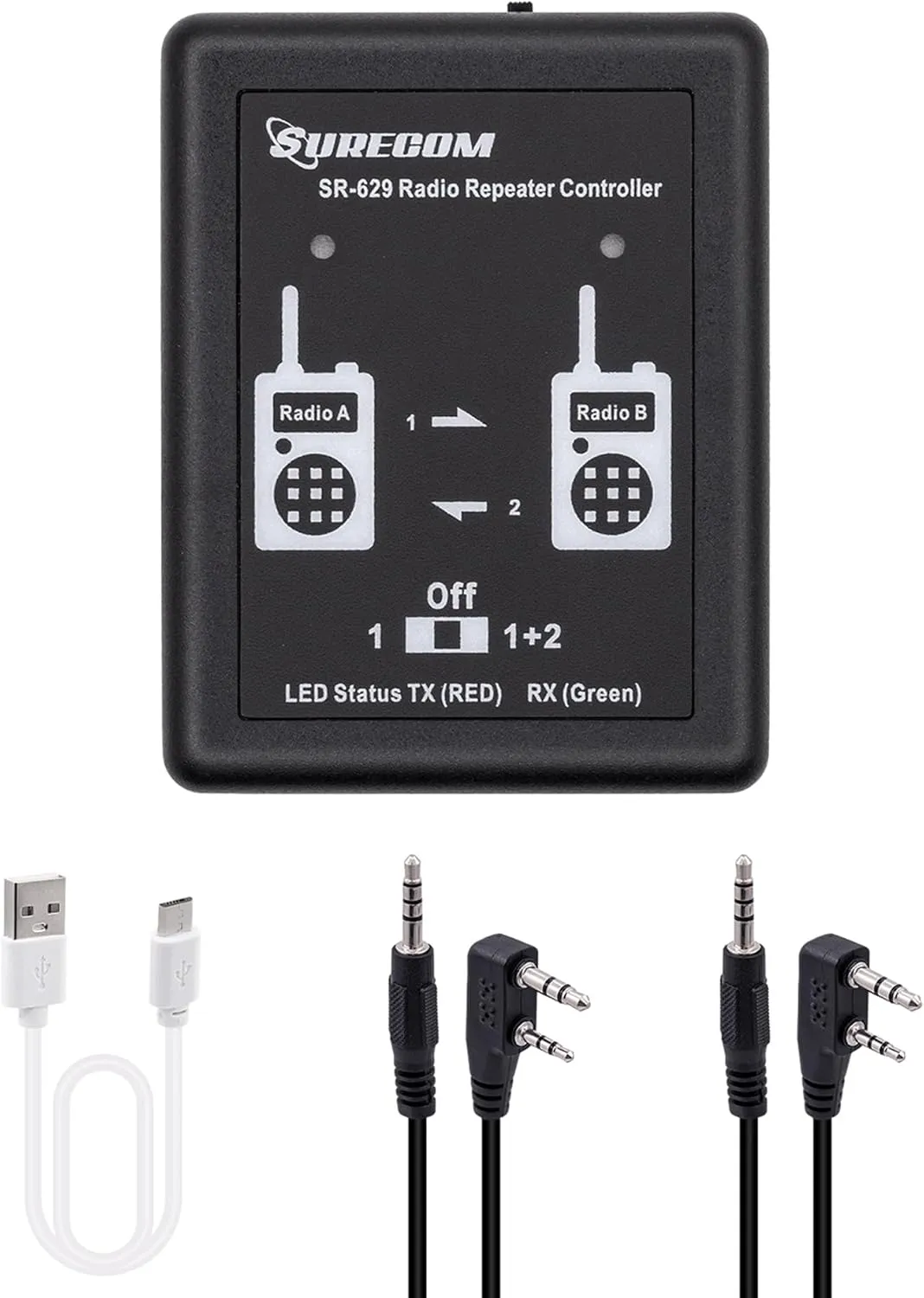 SR-629 2 in 1 Duplex Cross Band Radio Repeater Controller with Radio Cable for Walkie Talkie