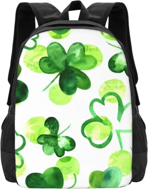 St Patrick Clover Green Lightweight Packable Backpack Travel Casual Large Capacity Daypack Foldable Backpack For Men Women