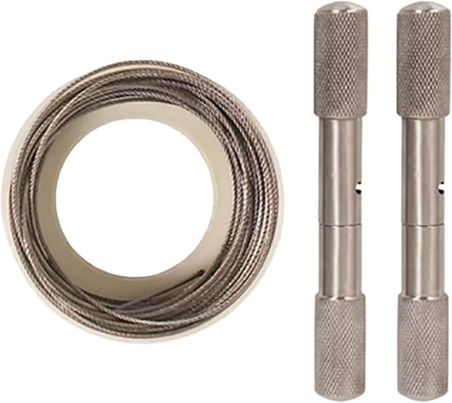 Stainless Steel Cable Saw, Manual Camping Rope Saw with Handles for PVC Pipe Cutting, Emergency Survival Tool, 472.44inch