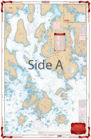 Standard Navigation, 104 Eggemoggin Reach to Blue Hill, Easy-to-Read, Large Print, Waterproof Paper, Tear Resistant, Printed on Two Sides, 2 Charts in 1, NOAA Charts