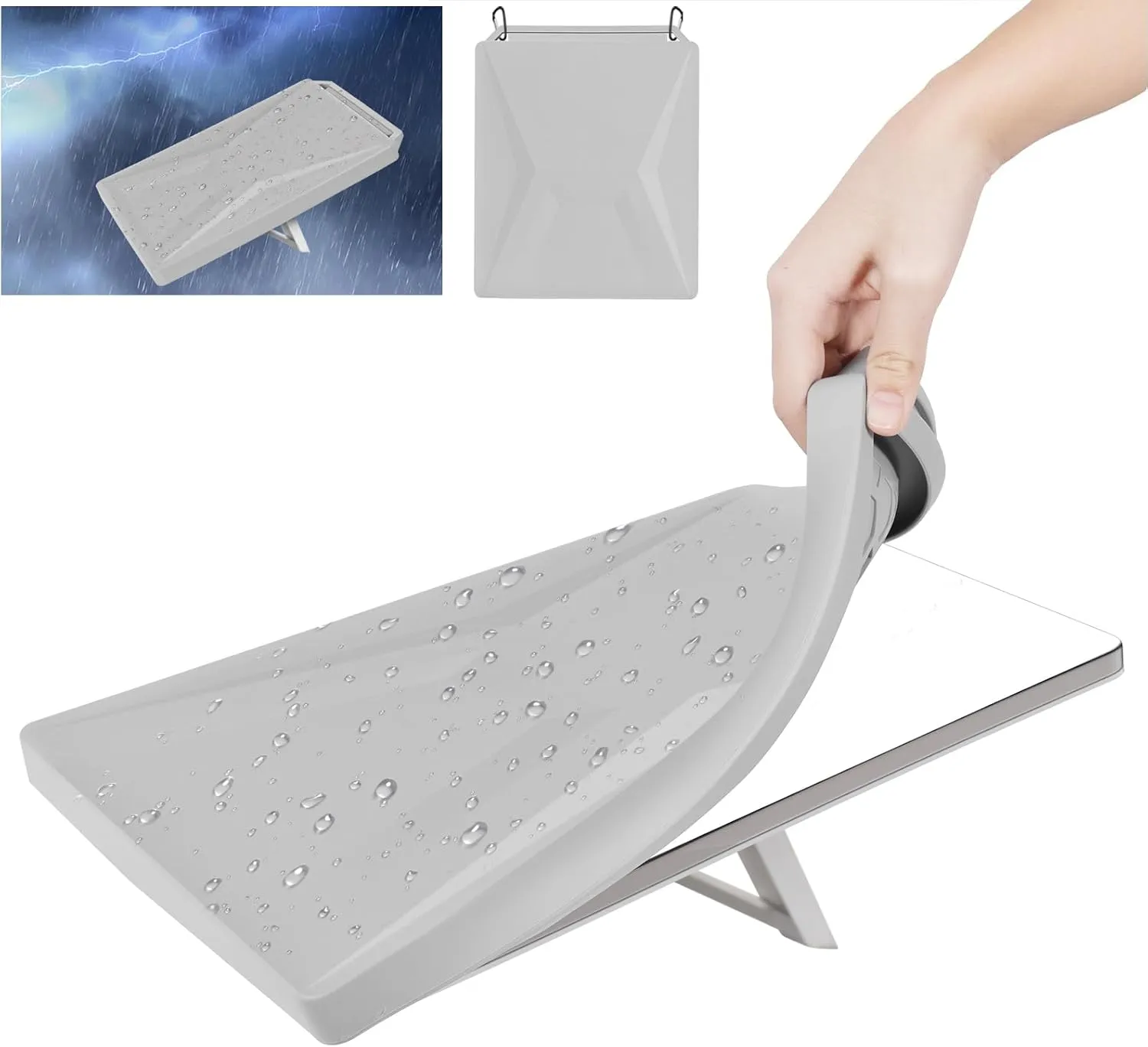 Starlink Mini Silicone Protective Cover - Portable Travel Starlink Mini Case for Backpacking Outdoor Adventures, Waterproof Surface Protection, Perfect for Installation Long-Term Use Grey