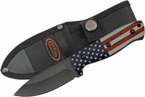 Stars Stripes Stainless Steel Blade Plastic Handle 7.25 inch Edc Hunting Knife