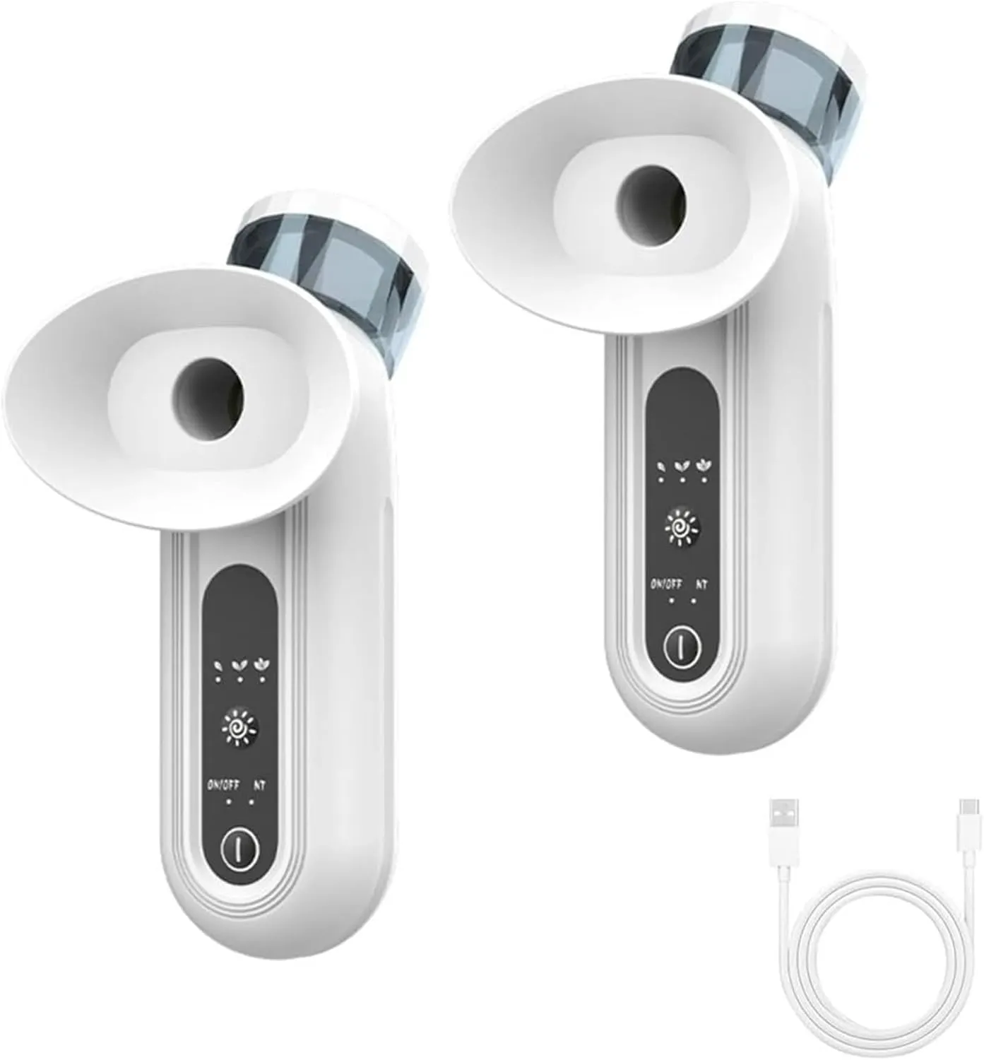 Steam Therapy for Dry Eyes, 2025 New Upgrades Eye Mist Steam Sprayer for Relief Dry Eye, Heated Eye Treatment, Portable Rechargeable Electric Eye Steamer (2-pcs)