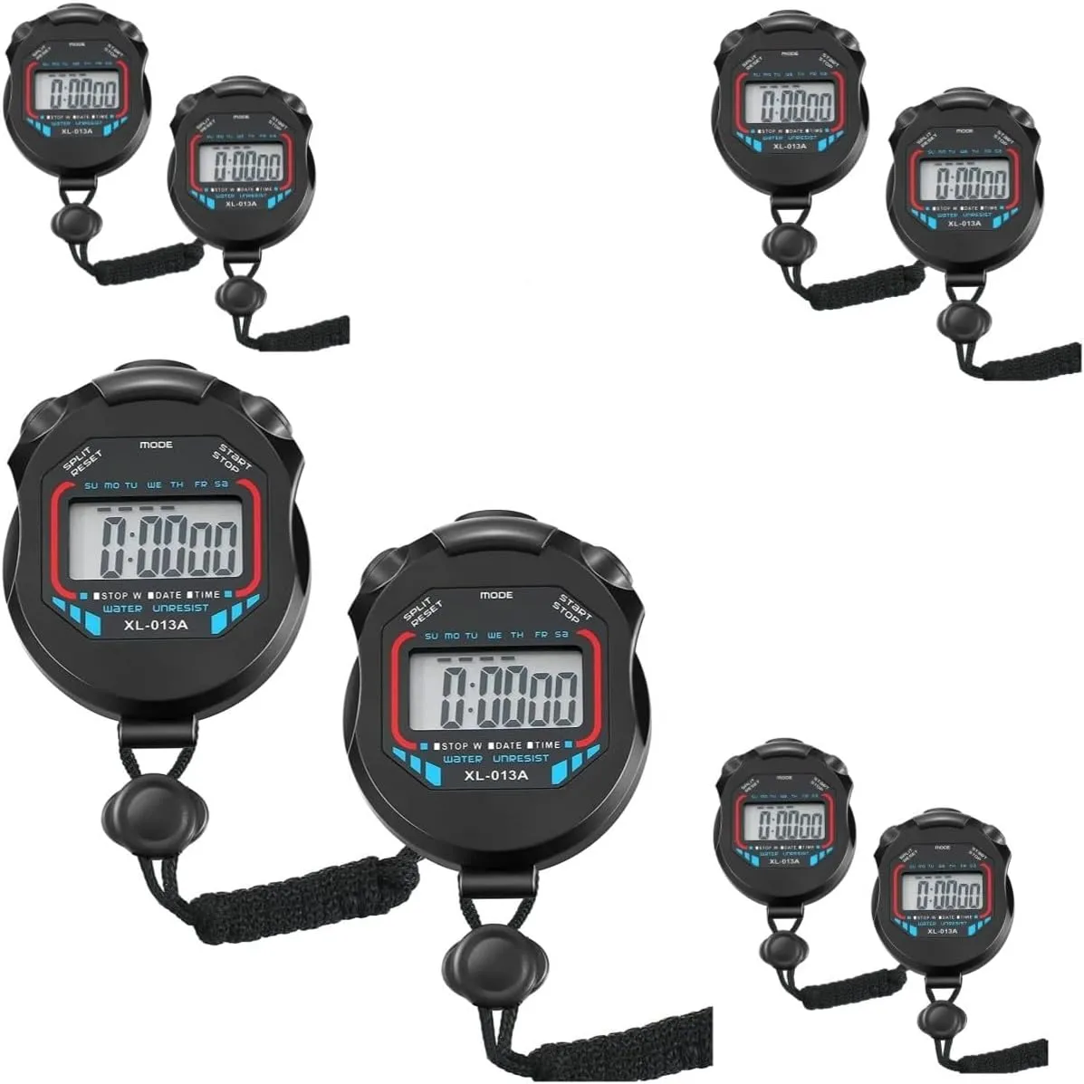 Stopwatch Digital Stopwatch,Sport Stop Watch,Large Display Stopwatch,Stopwatch Digital Handheld Multi-Function Professional Electronic Chronograph Sports Stopwatch Timer Stop Watch (8)