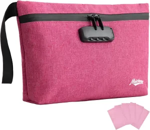 Storage Bag with Combination Lock 12.6"x7.5" Large Storage Container Medicine Lock Bag Money Organizer Travel Storage Case