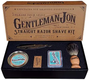 Straight Razor Shaving Kit | Vintage Wet Shave Grooming Set for Men - Includes: Straight Edge Razor, Hair Shaving Brush, Alum Block, Shave Soap, Bowl & Double Edge Razor Blades