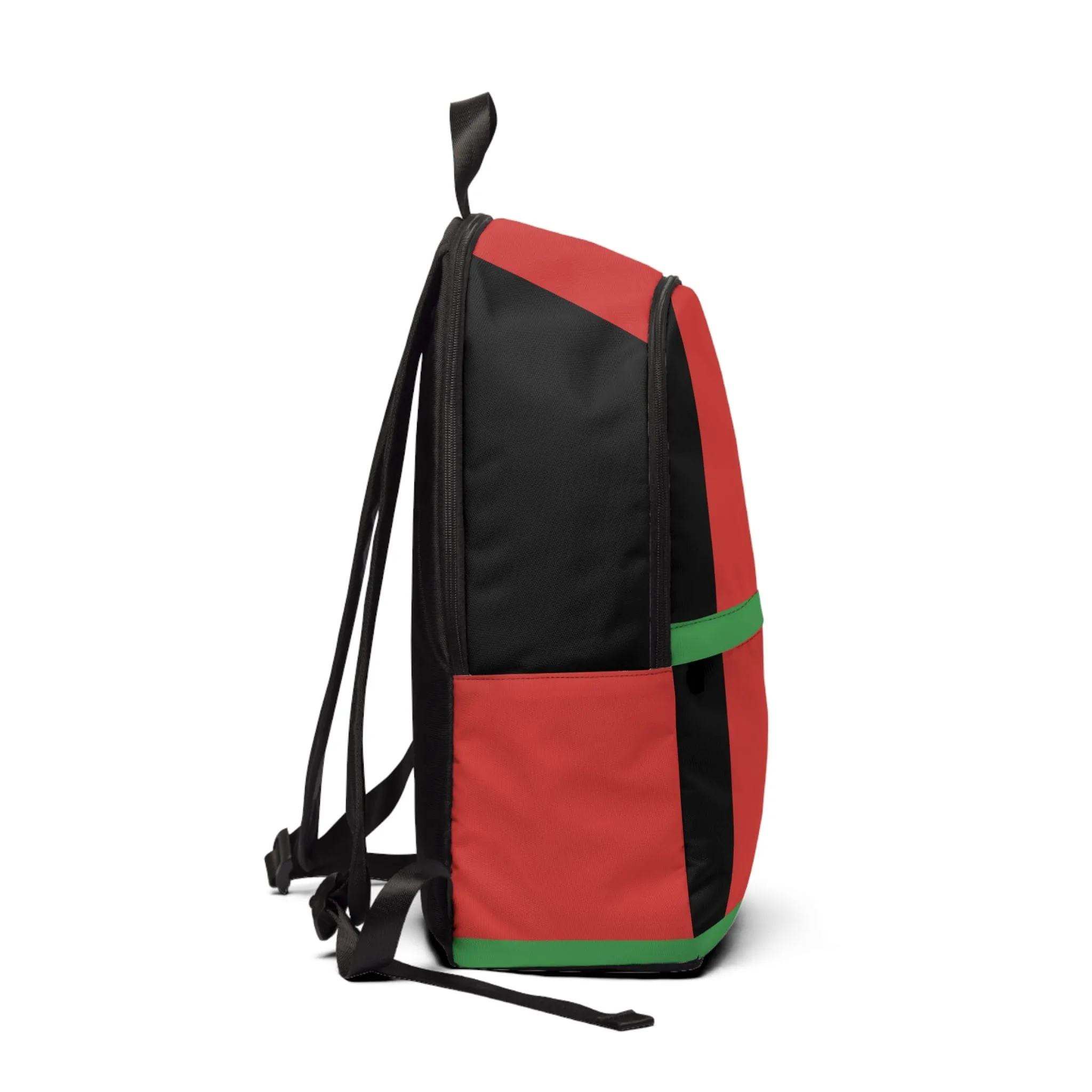 Stripped Green Red Waterproof Backpack Black Problem-free return Fashion Intelligent