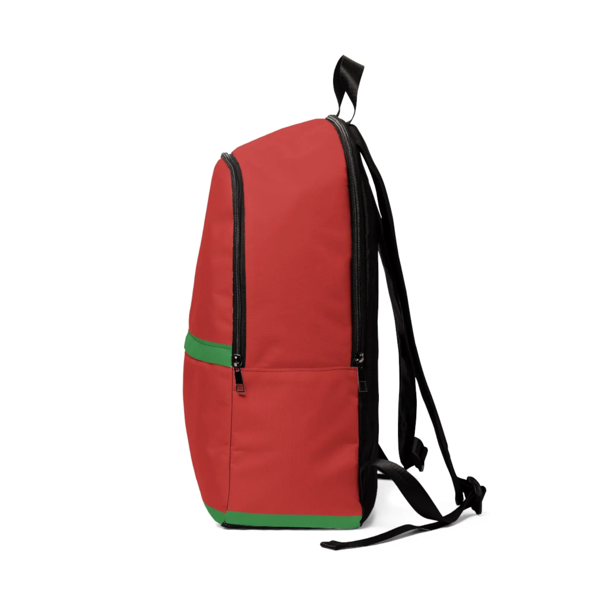 Stripped Green Red Waterproof Backpack Black Problem-free return Fashion Intelligent
