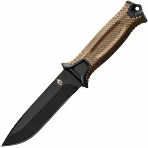 StrongArm, Coyote Rubber Handle, Black Plain w-Sheath