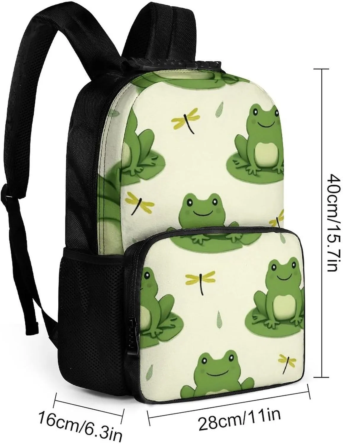 Supdreamc Lightweight Daypack Backpack for Sports Travel Running - Large Capacity Multipurpose Anti-Theft Bookbag, Cute Frog Animal Green Frogs Laptop Backpack Daypack