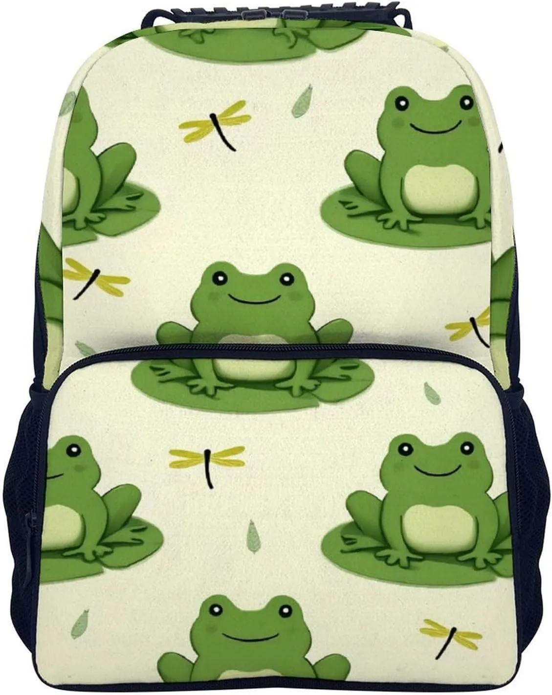 Supdreamc Lightweight Daypack Backpack for Sports Travel Running - Large Capacity Multipurpose Anti-Theft Bookbag, Cute Frog Animal Green Frogs Laptop Backpack Daypack