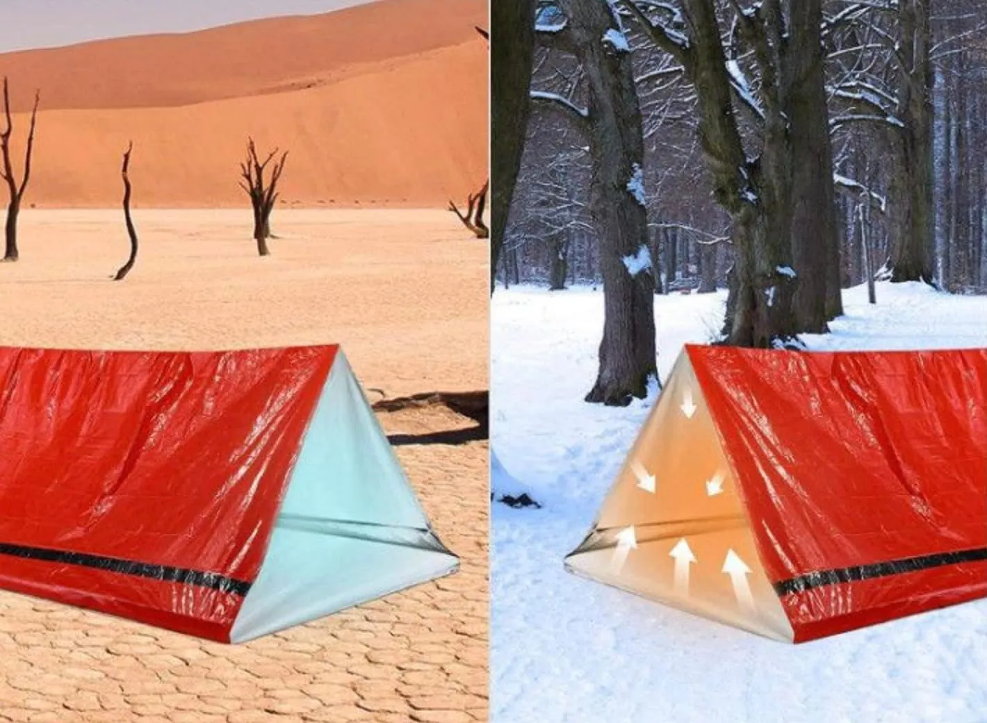 SupLink Emergency Blankets, Multifunctional Reflective Survival Thermal Tarp Blanket, 60" x 83"Inch Waterproof, for Camping Hiking Outdoors, Orange (Orange 1PC)