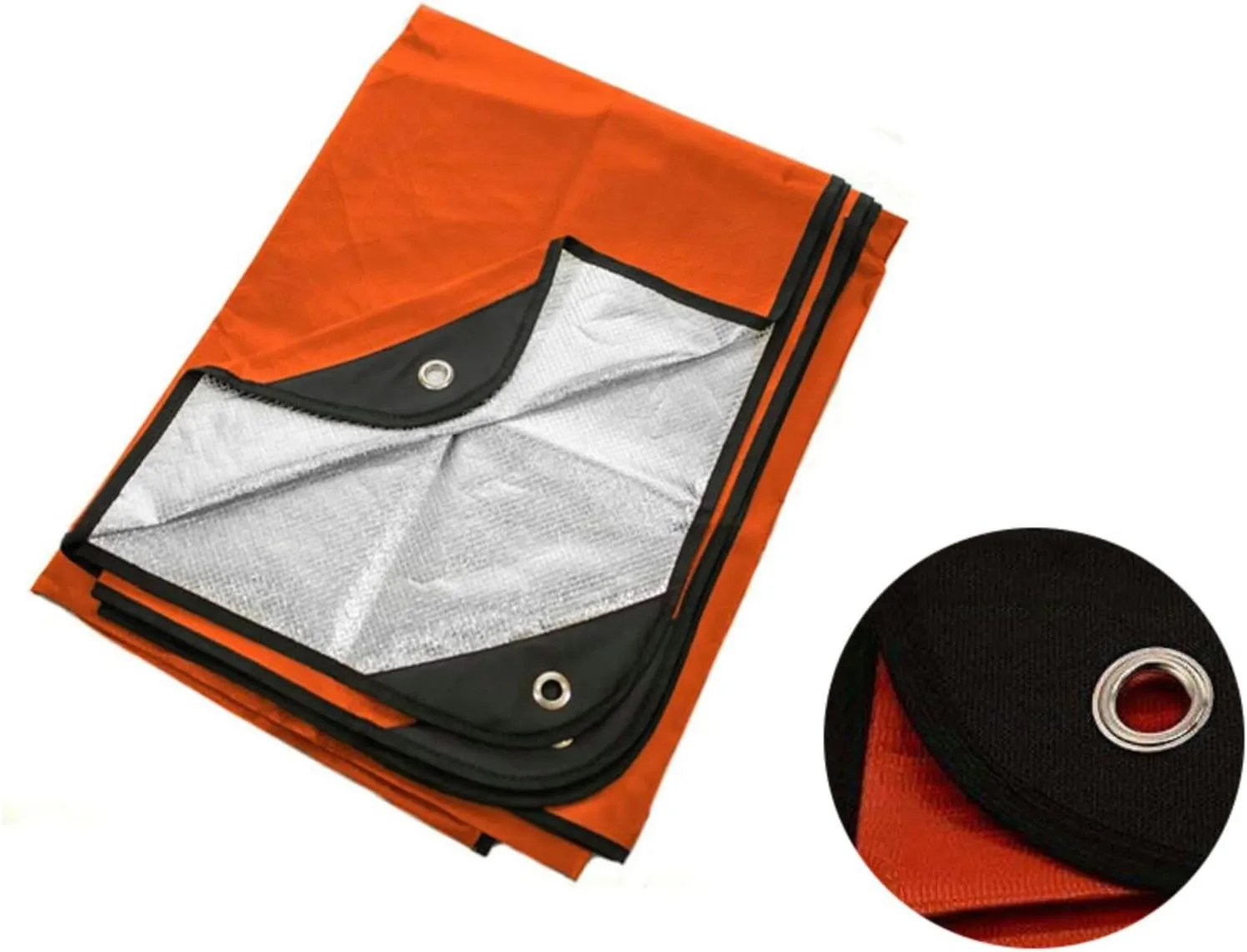 SupLink Emergency Blankets, Multifunctional Reflective Survival Thermal Tarp Blanket, 60" x 83"Inch Waterproof, for Camping Hiking Outdoors, Orange (Orange 1PC)
