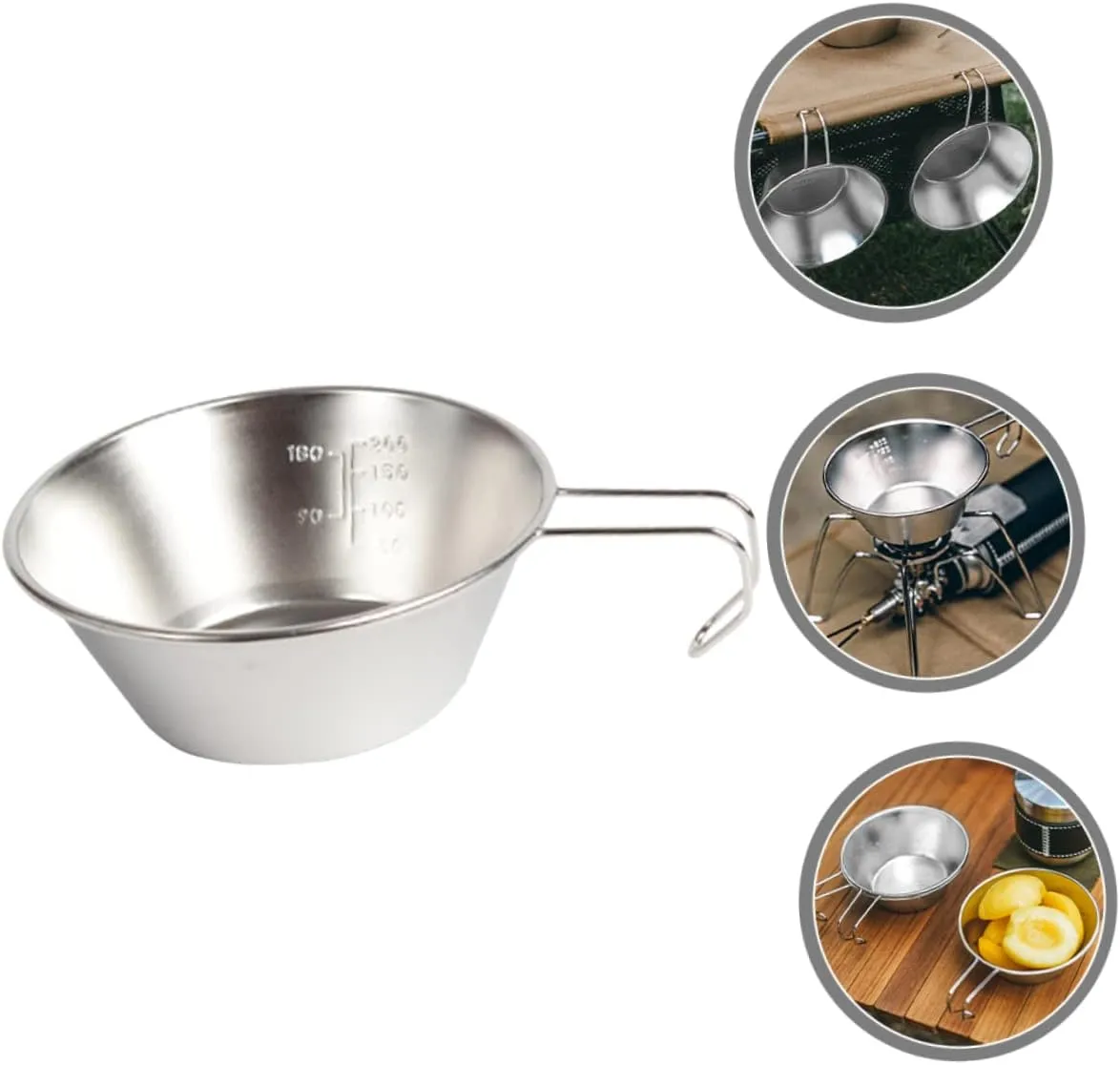 SUPVOX Multi Function Camping Wine Cup Convenient Makgeolli Bowl Durable Lightweight Picnic Supply Outdoor Accessory for Daily Use