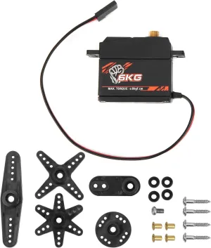 Surpass Hobby S0600M 6KG Metal Gear Digital Servo High Torque High Speed RC Servo for 1 10 RC Cars Fixed Wing Boats Durable Black Plastic Metal 40.7 x 20.2 x 36.6mm with 5 Servo