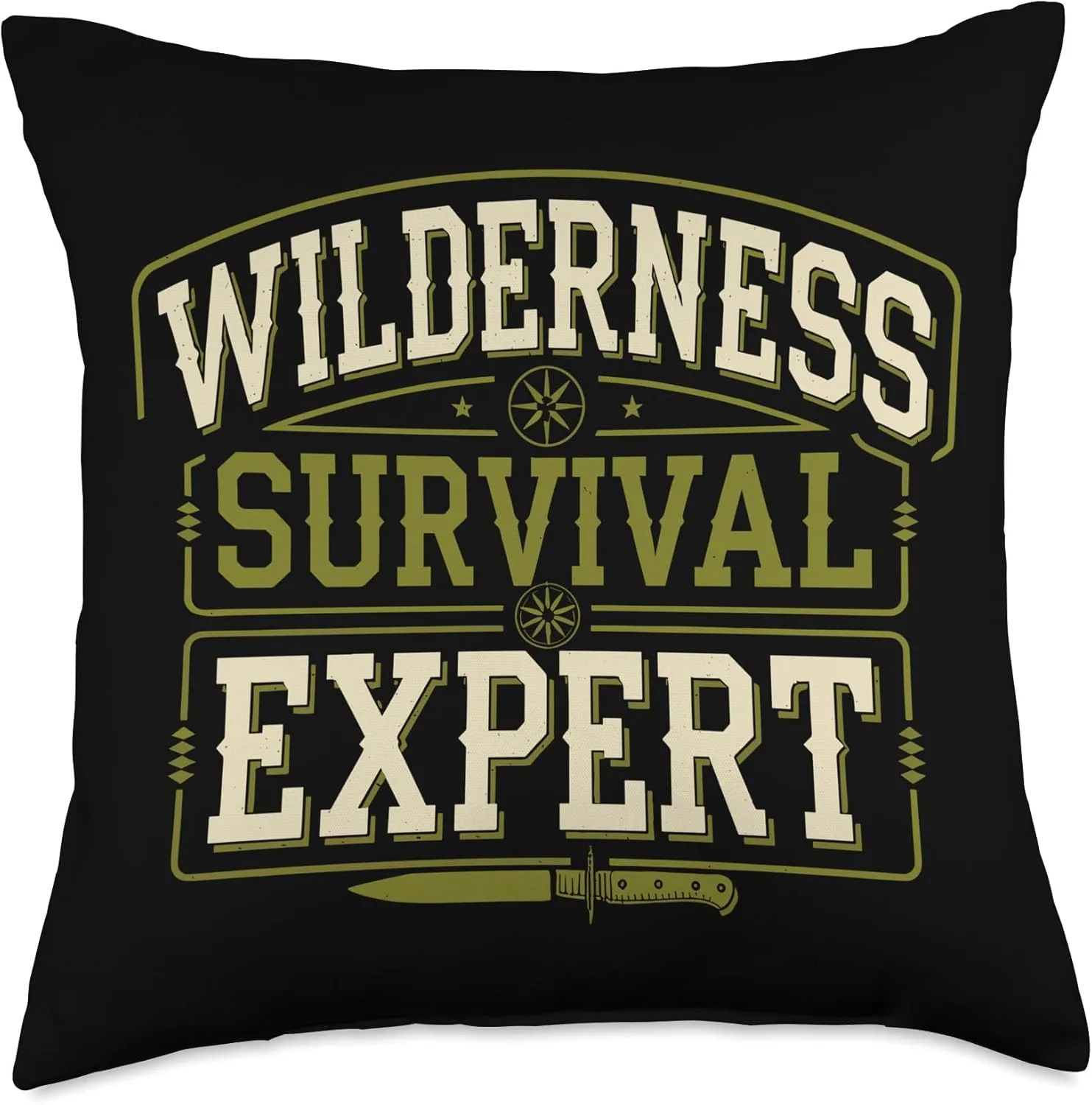 Survivalist Emergency Preparedness Outdoor Skills Throw Pillow