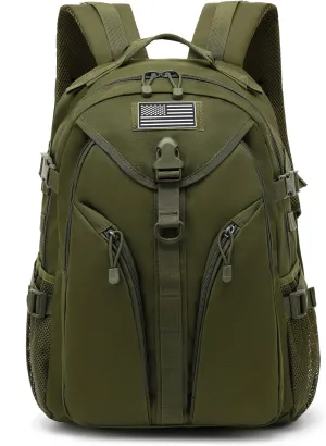 Tactical Backpack Boys School Backpacks Mens College Bookbags for Kids Teens Adults Camping Hiking Traveling (Green)