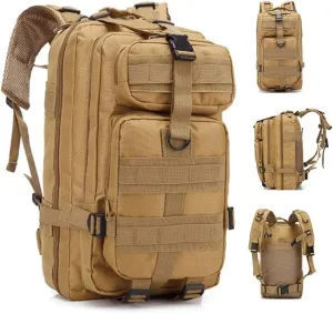 Tactical Backpack For Men, 35l Backpack 1000D Oxford Fabric Material, Air Cushion Belt Comfort, Zipper And Hasp Closure, Versatile Fashionable Design, Waterproof Hiking Backpack