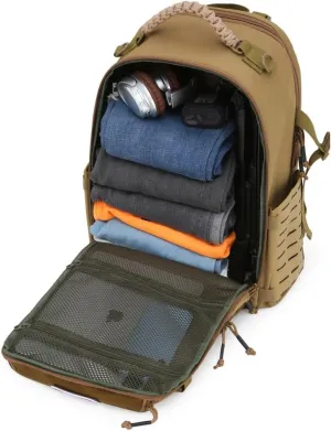 Tactical Backpack Military Molle Hiking 36-55L Touring Mountaineering Outdoor Waterproof Multifunctional Black