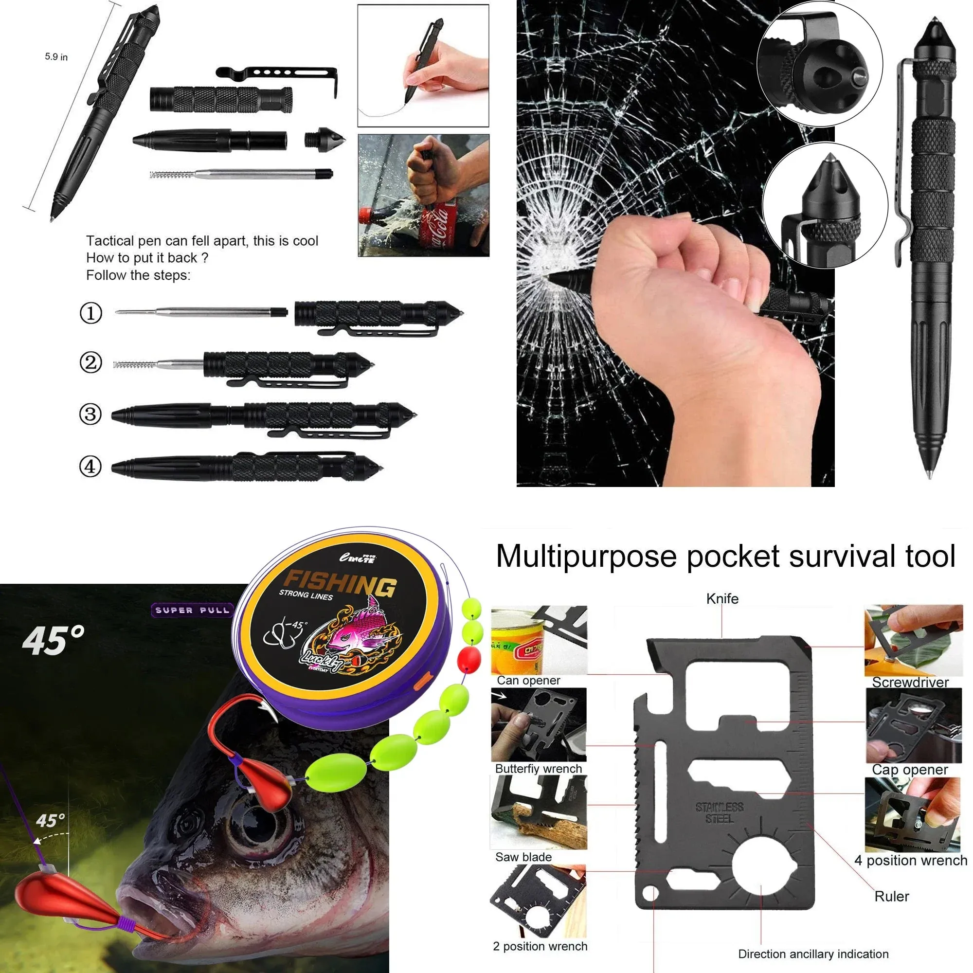 Tactical First Aid Kit for Car, Camping, and Survival with Molle Bag