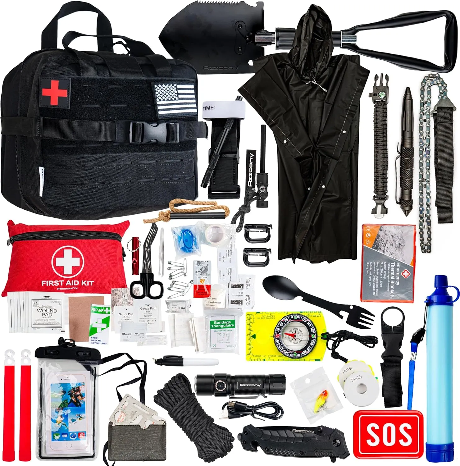 Tactical Survival Backpack - Essential First Aid & Gear