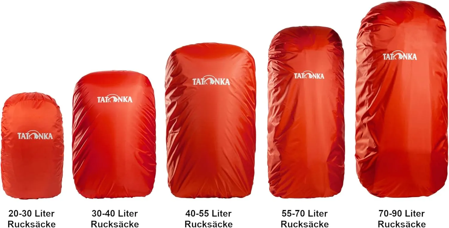 Tatonka Lightweight rain Cover for Backpacks of 55-70 litres Volume, Red Orange, l