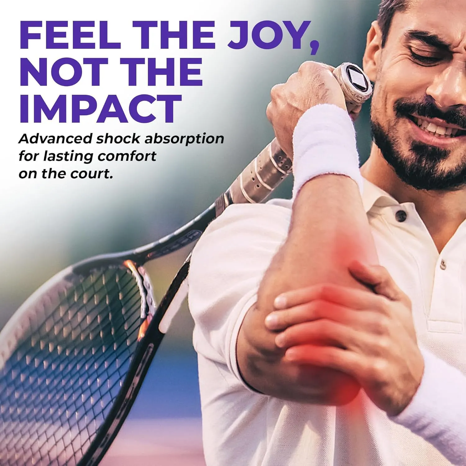 TENEX Ultra Tennis Elbow Brace, Wrist-worn Non-Compression Band, Supports Relief & Recovery from Tennis, Pickleball, Golf, Repetitive Motion Tendonitis, Absorbs Shocks That Cause Pain in Men & Women