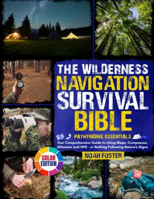 The Wilderness Navigation Survival Bible: Pathfinding Essentials | Your Comprehensive Guide to Using Maps, Compasses, Altimeter and GPS - or Nothing Following Nature's Signs Paperback – August 26, 2024