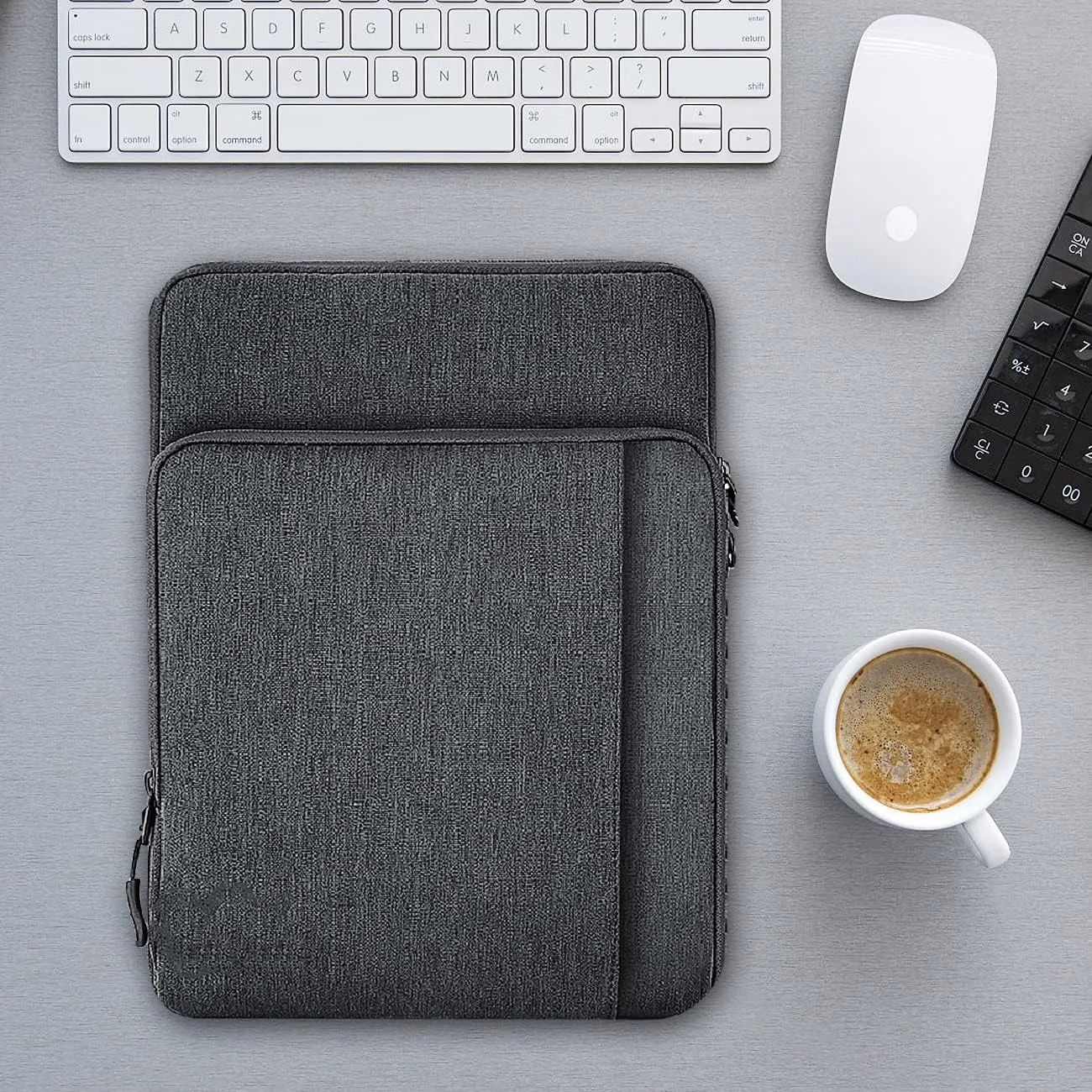 TiMOVO 8-9 Inch Tablet Sleeve Case for All-New iPad Mini 7 (A17 Pro, 2024), iPad Mini 6 (8.3-Inch, 2021), iPad Mini 5/4/3/2/1, Protective Pouch Bag with Multiple Pockets, Dark Gray