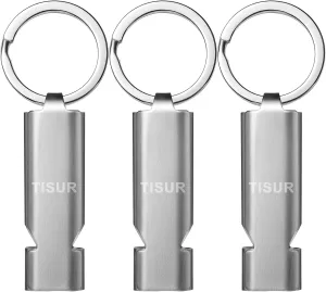 TISUR Loud Emergency Whistles,130db  Lifeguard Safety Whistle Keychain for Surviva Camping Hiking dog whistle