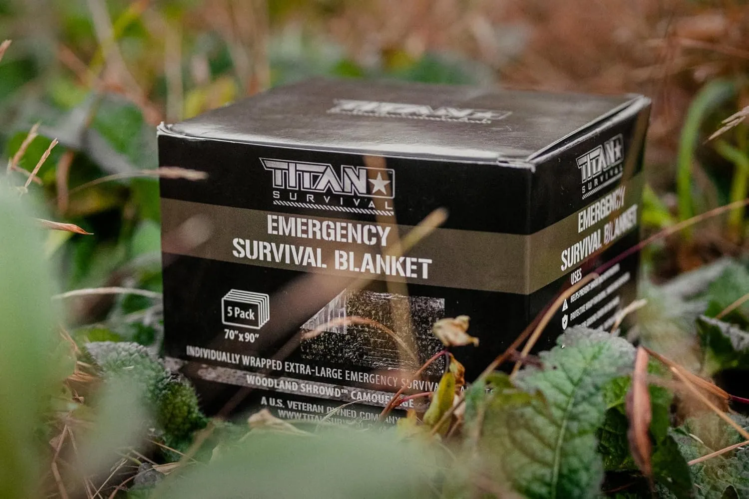 TITAN Survival - Mylar Survival Blankets 5 Pack - 90% Heat Retention & Waterproof Design - Emergency Blanket Cold Weather Protection & Survival Kits - Durable Space Blanket for Outdoor Use