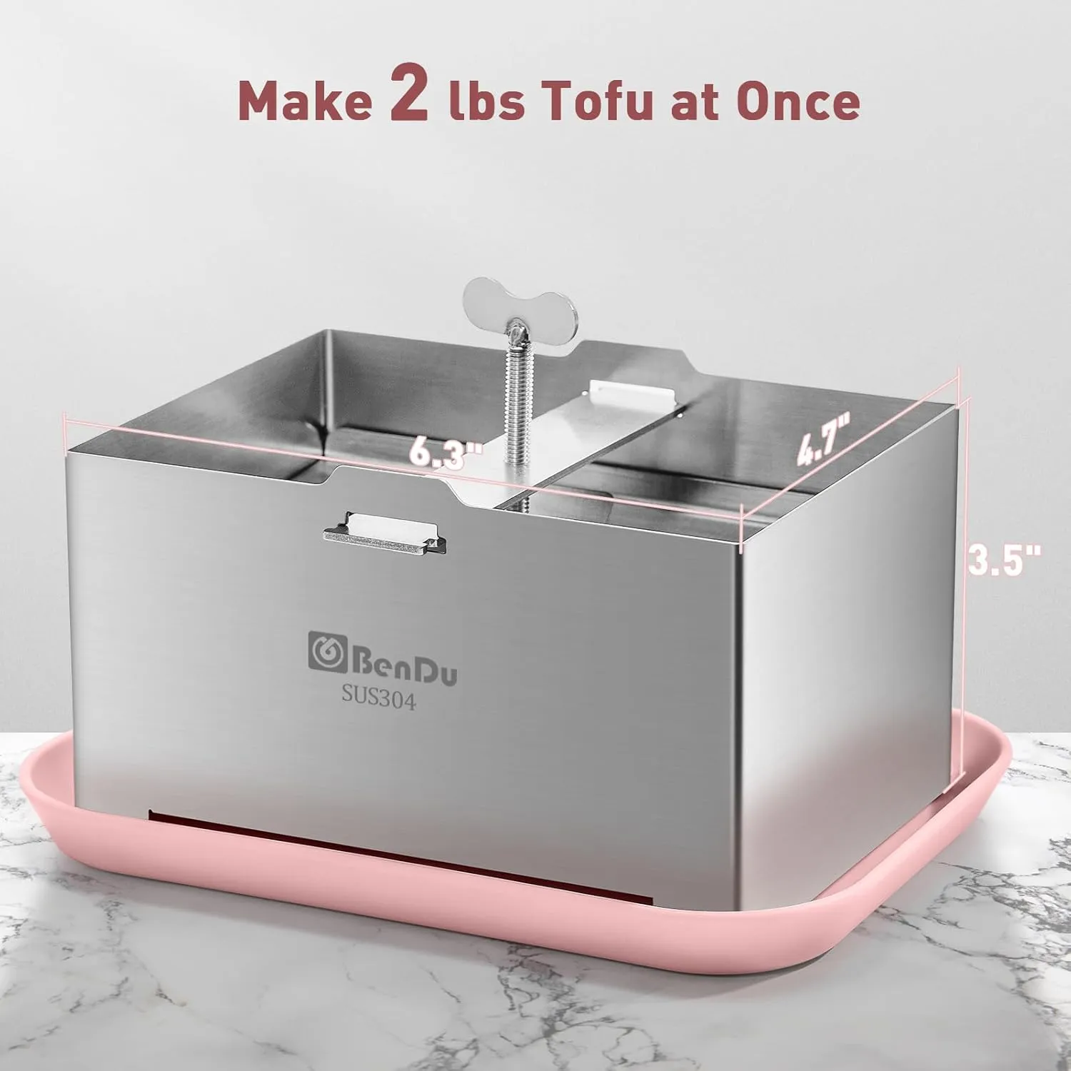Tofu Press,Tofu Press Stainless Steel with Tofu Presser Towel and Drip Tray for Homemade Tofu and Improved Tofu Flavor Texture-Versatile for paneer and Cheese Press