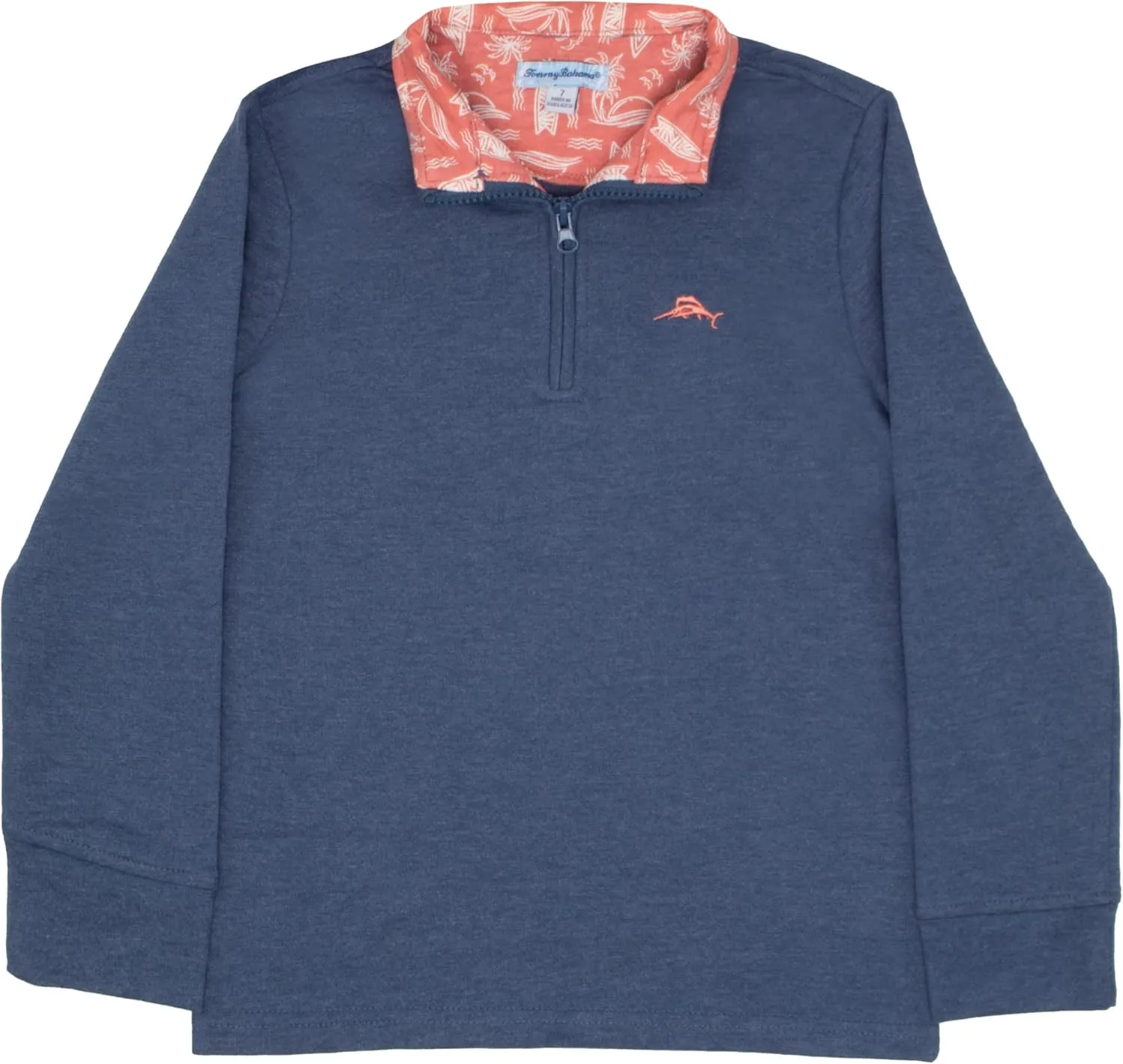 Tommy Bahama Boys Quarter-Zip Pullover Shirt - Lightweight Casual Knit Long Sleeve Sweater for Kids