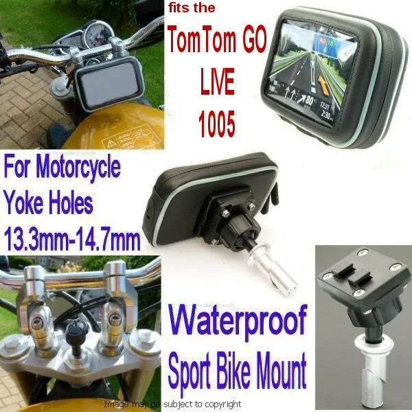 TomTom GO LIVE 1005 Motorcycle Yoke Mount - 13mm (sku 14177)