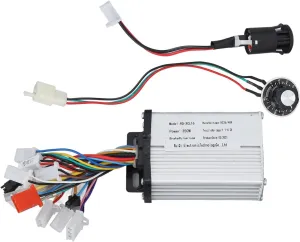 Topyond 36V 48V 350W Black Edge Brushless Controller with Ignition Switch and Speed Control Knob Switch
