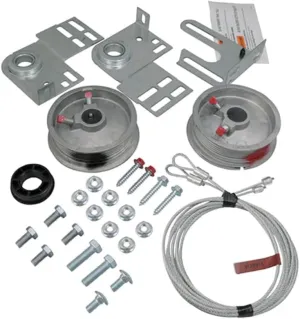 Torsion Springs Conversion Kit for 7ft High Garage Door, Cables, Hardware