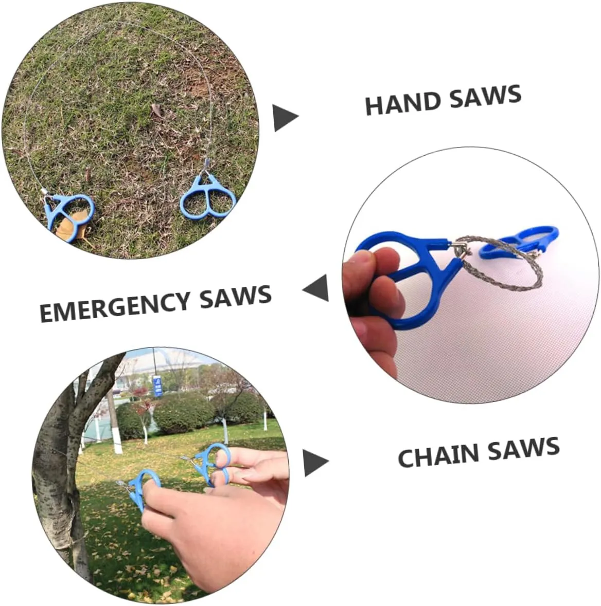 Totority 3sets High Strength Fret Saws Camping Wire Saws for Outdoor Survival 2pcs 3