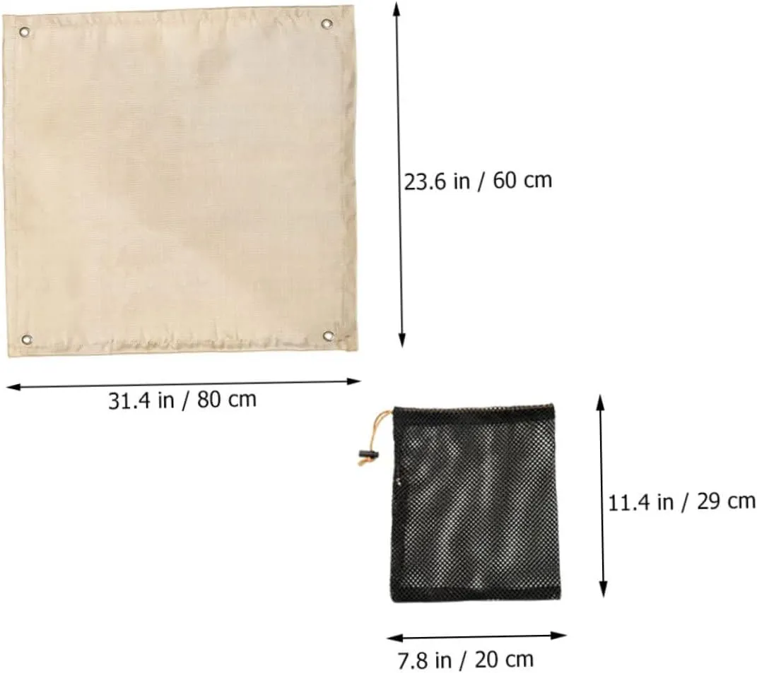 Toyvian Fireplace Mats Fireproof 1 Set of Fiberglass Fire Retardant Pad for Under Fire Pit Camping and Barbecue Protection