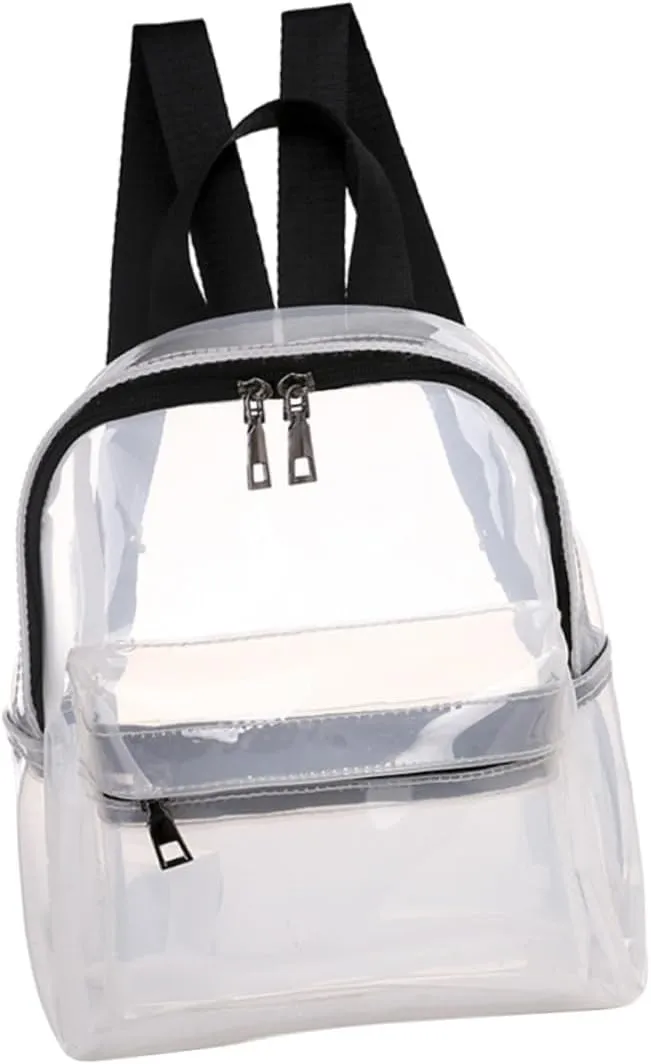 Translucent Shoulder Bag Mini Backpack for Girls Waterproof Duffle Bag for Travel Pvc Casual Backpack White