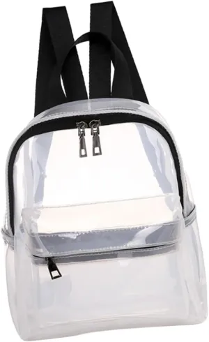 Translucent Shoulder Bag Mini Backpack for Girls Waterproof Duffle Bag for Travel Pvc Casual Backpack White