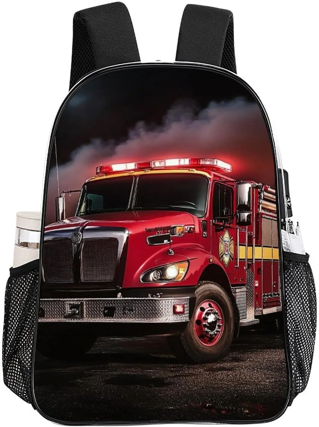 Transparent Daypack Bookbag for Gym Business Bicycle - Large Capacity Multipurpose Anti-Theft Carry On Bag, Fire Truck Travel Hiking Daypack